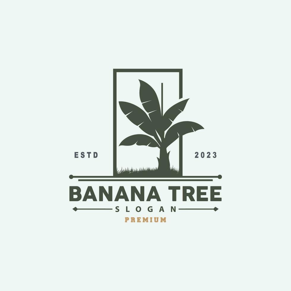 banane arbre logo, banane arbre Facile silhouette conception, plante icône symbole vecteur illustration