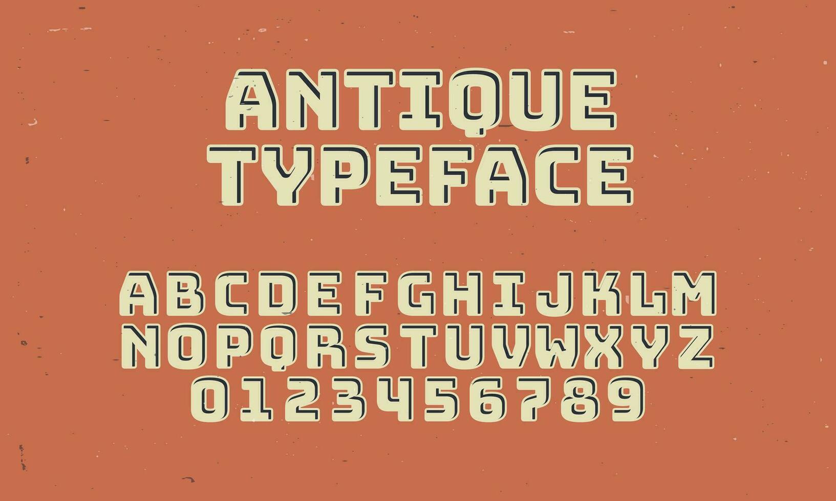 ancien rétro vecteur alphabet Police de caractère typographie police de caractères conception