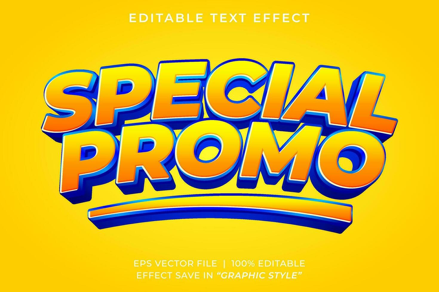 spécial vente promo 3d modifiable texte effet modèle vecteur