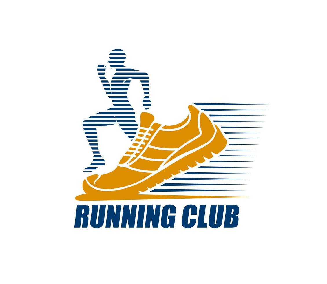 marathon courir sport icône, aptitude club symbole vecteur