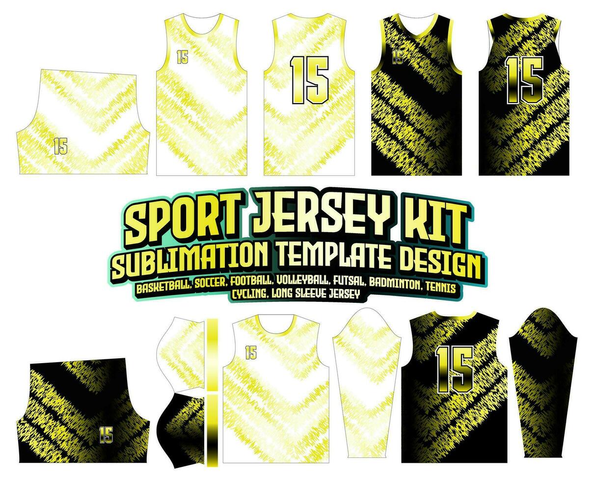 pente Jaune abstrait Jersey conception tenue de sport Contexte vecteur