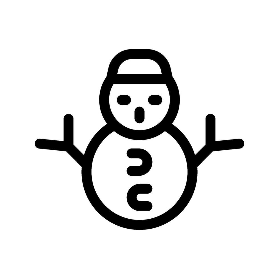 bonhomme de neige icône vecteur symbole conception illustration