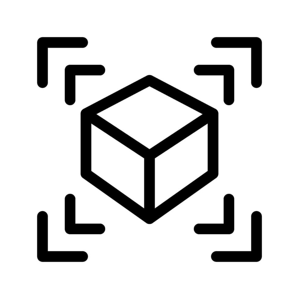 cube augmenté réalité icône vecteur symbole conception illustration