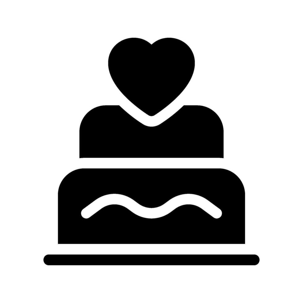 mariage gâteau icône vecteur symbole conception illustration