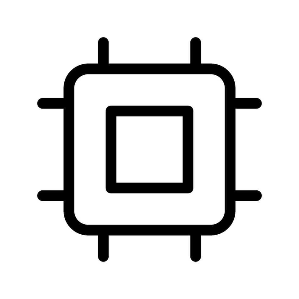 CPU icône vecteur symbole conception illustration