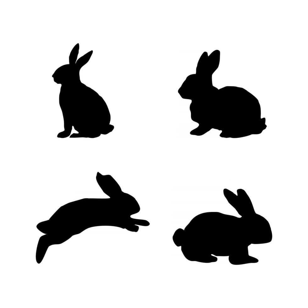 vecteur de silhouette animale lapin