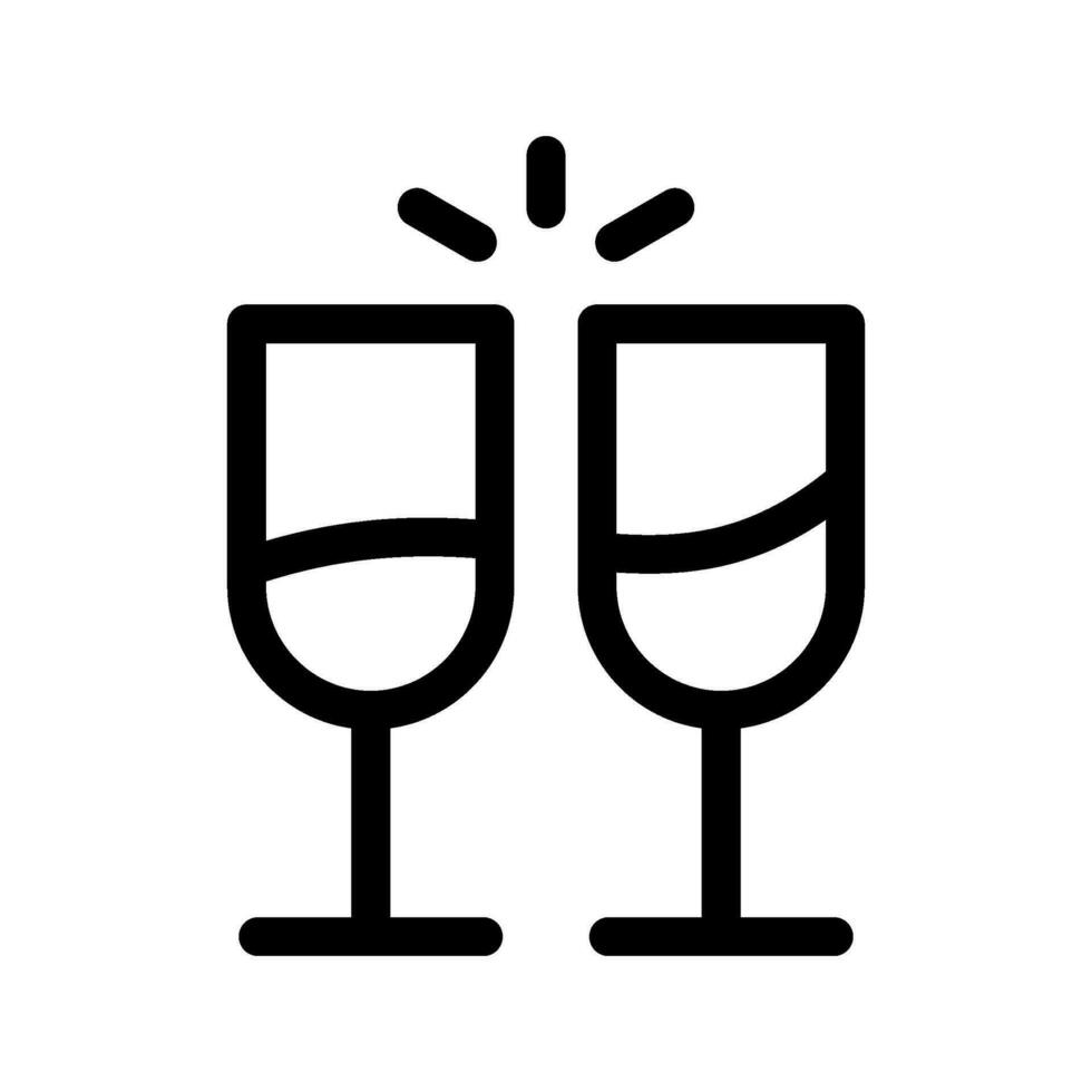 mariage les boissons icône vecteur symbole conception illustration