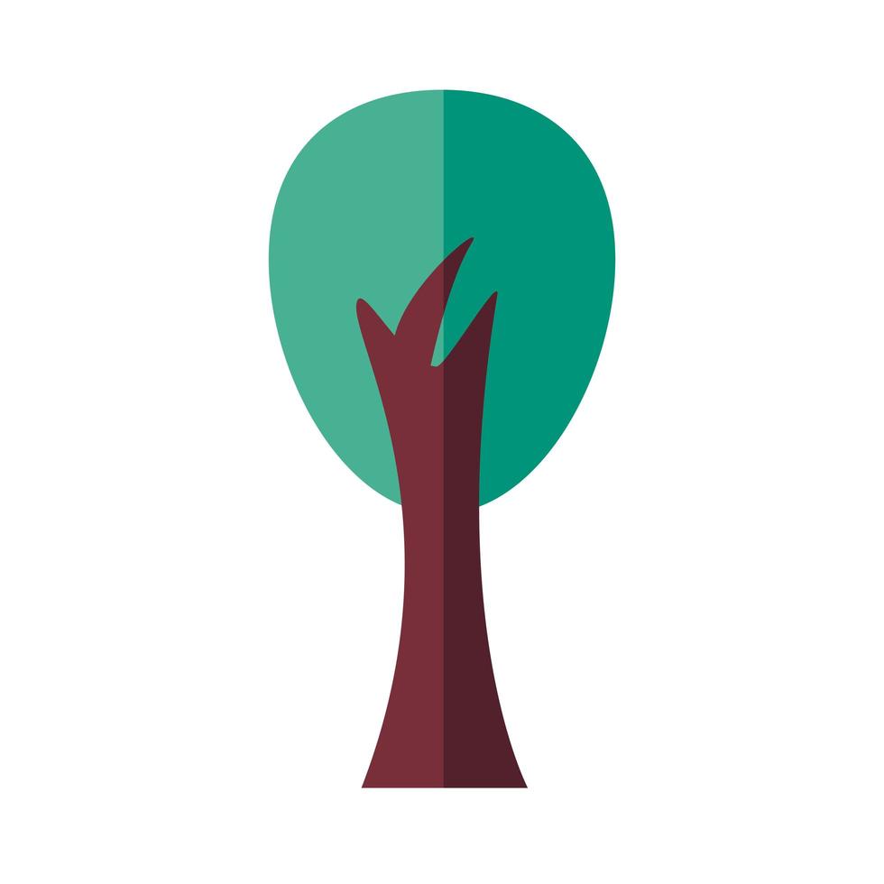 icône de style plat forêt plante arbre vecteur