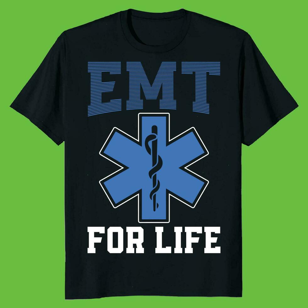 marrant emt T-shirt conception, ambulancier T-shirt conception vecteur