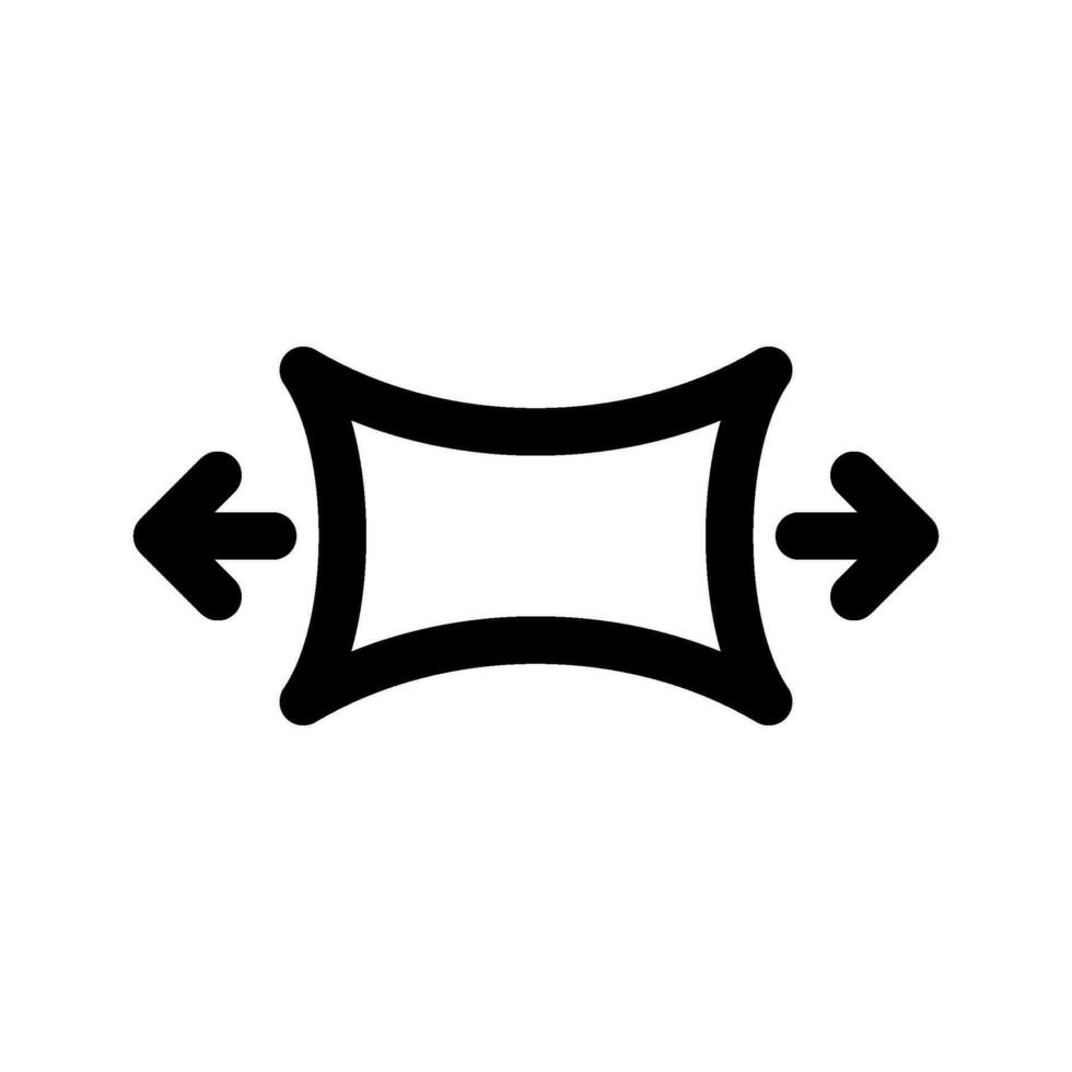étendue icône vecteur symbole conception illustration