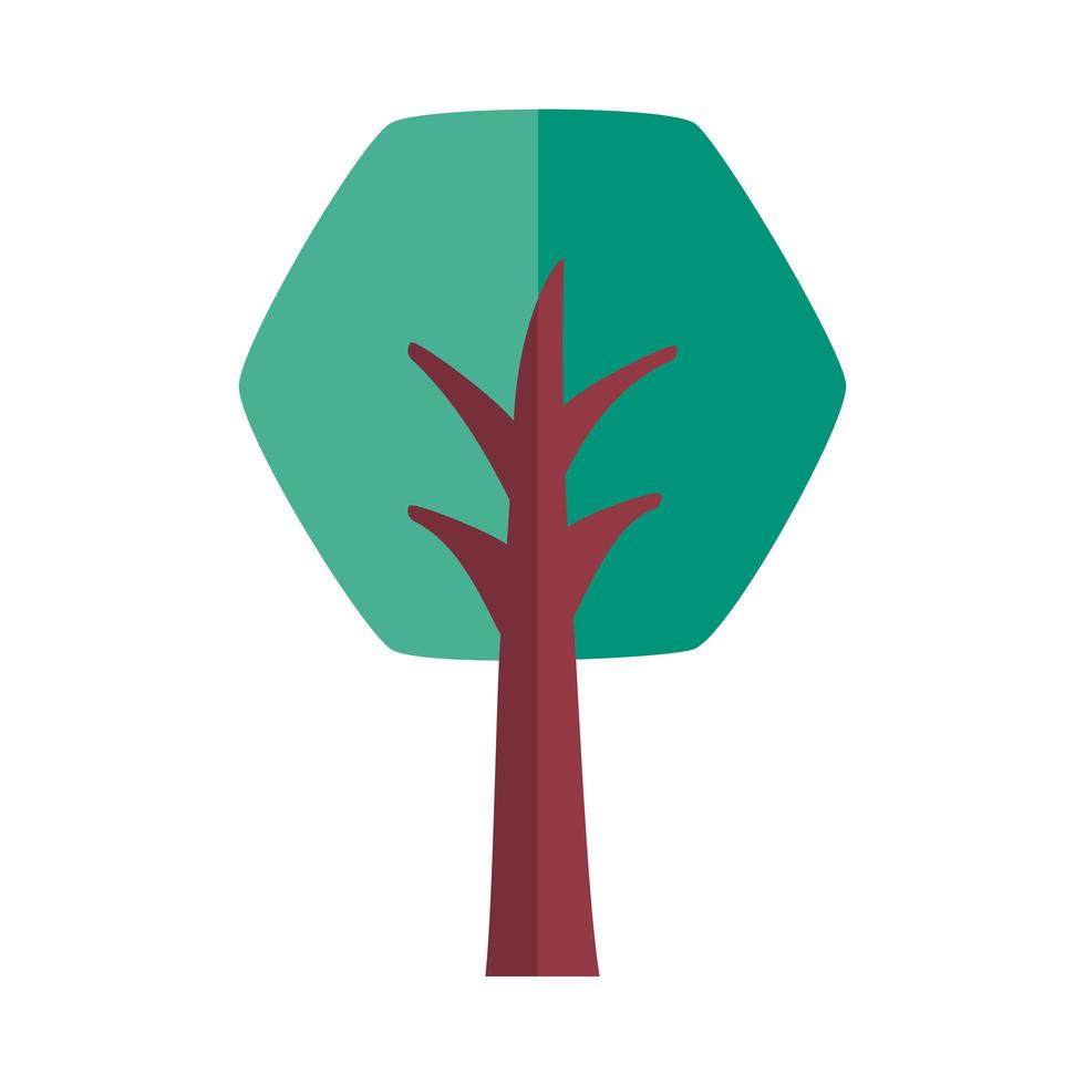 icône de style plat forêt plante arbre vecteur