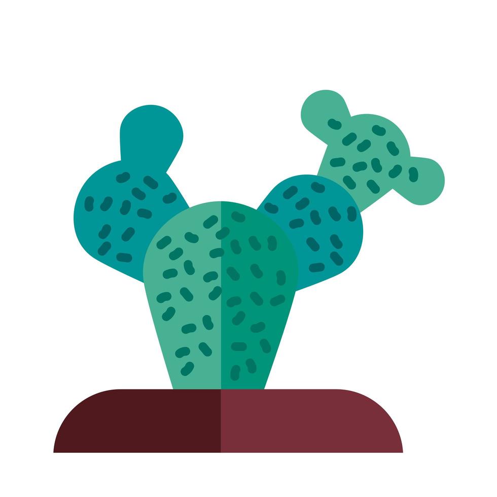 icône de style plat plante cactus vecteur