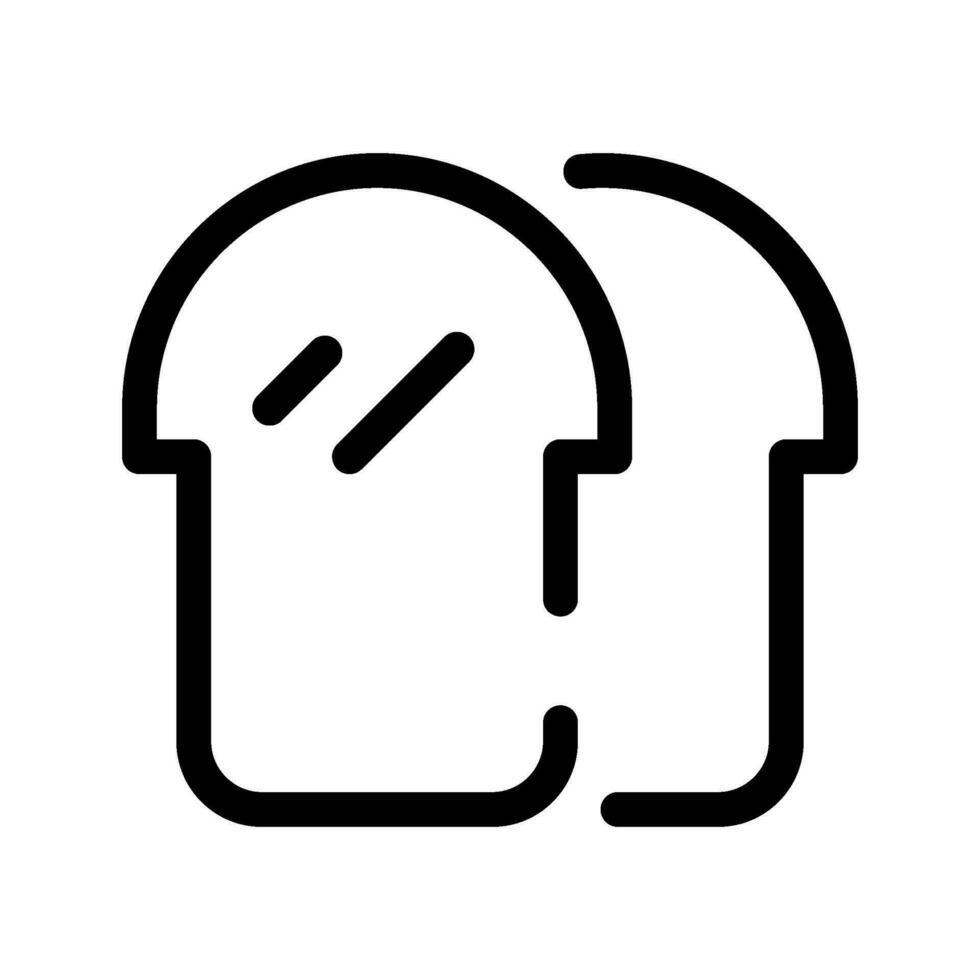 pain tranche icône vecteur symbole conception illustration