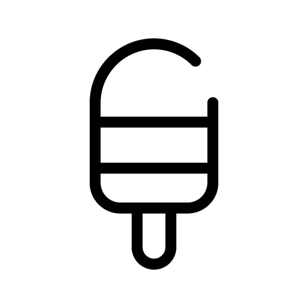 la glace pop icône vecteur symbole conception illustration
