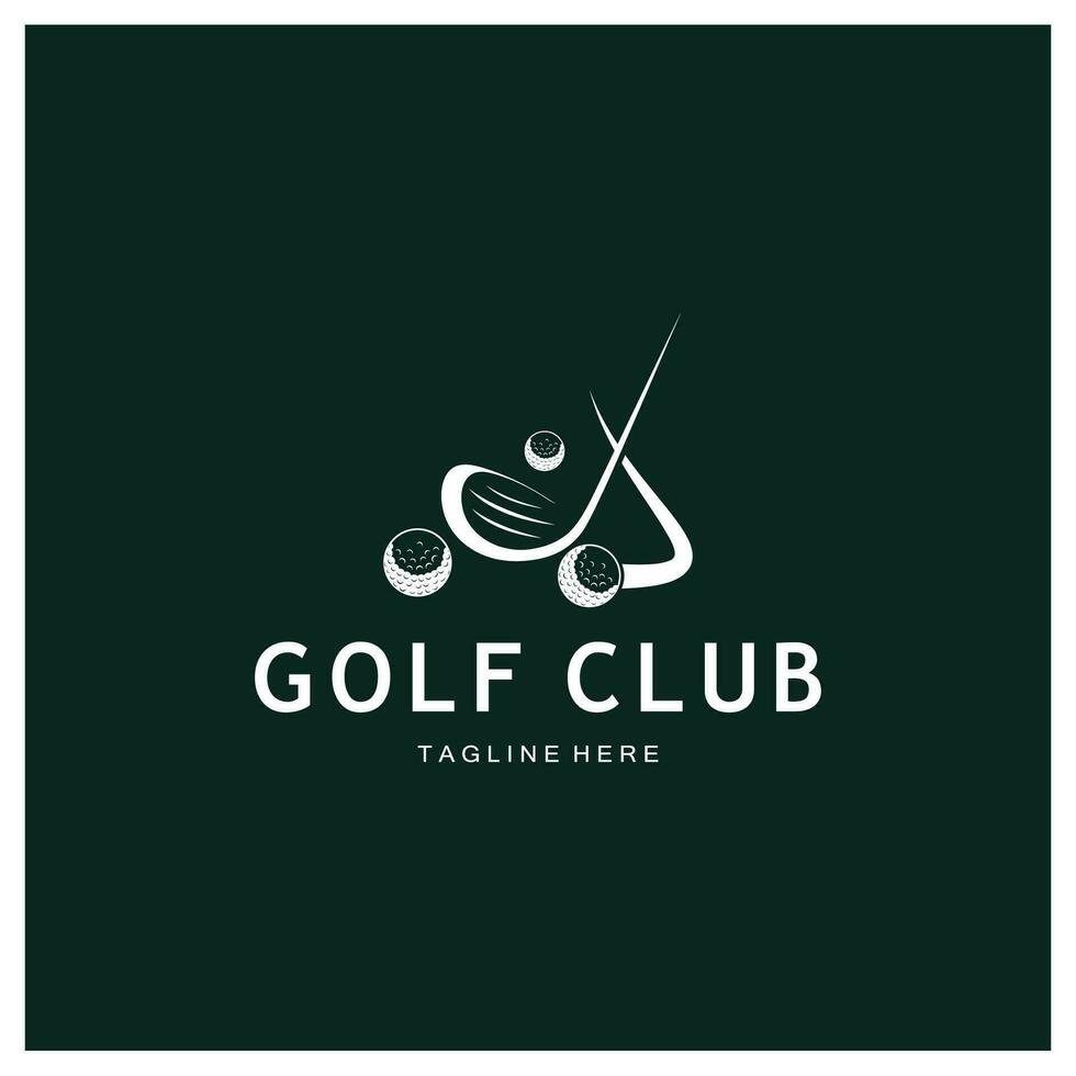 le golf Balle logo, le golf conception bâton logo, logo pour professionnel le golf équipe, le golf club, tournoi, le golf boutique entreprise, le golf cours, un événement vecteur