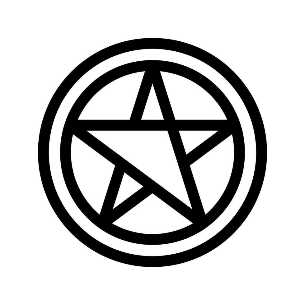 pentacle icône vecteur symbole conception illustration