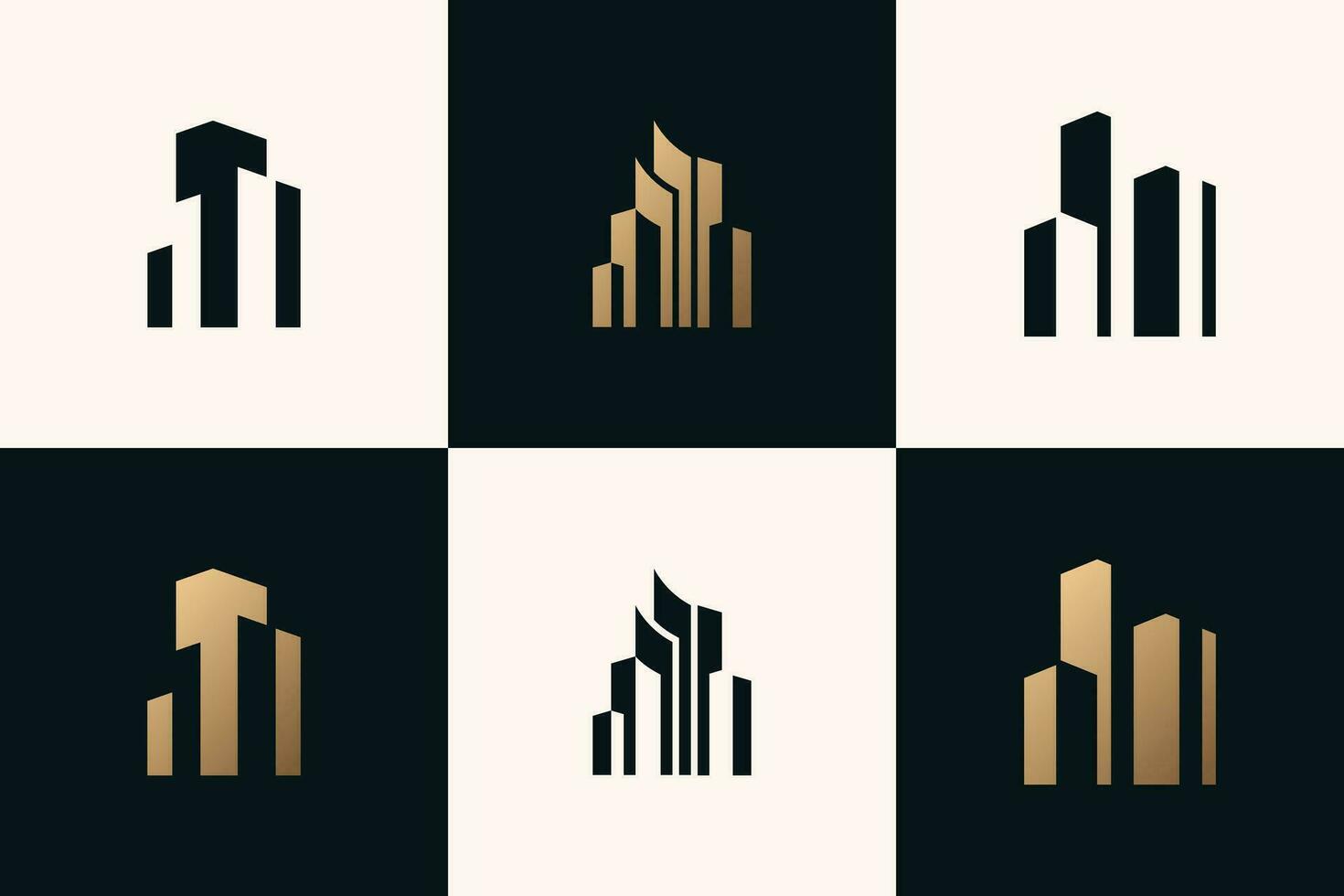 bâtiment logo icône vecteur avec moderne élément idée
