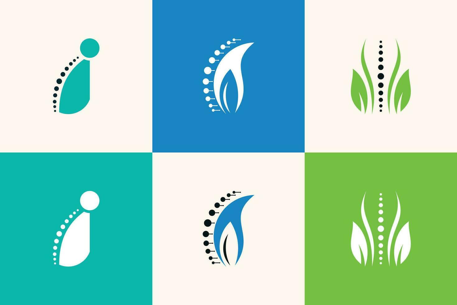 chiropratique logo icône vecteur avec moderne élément idée