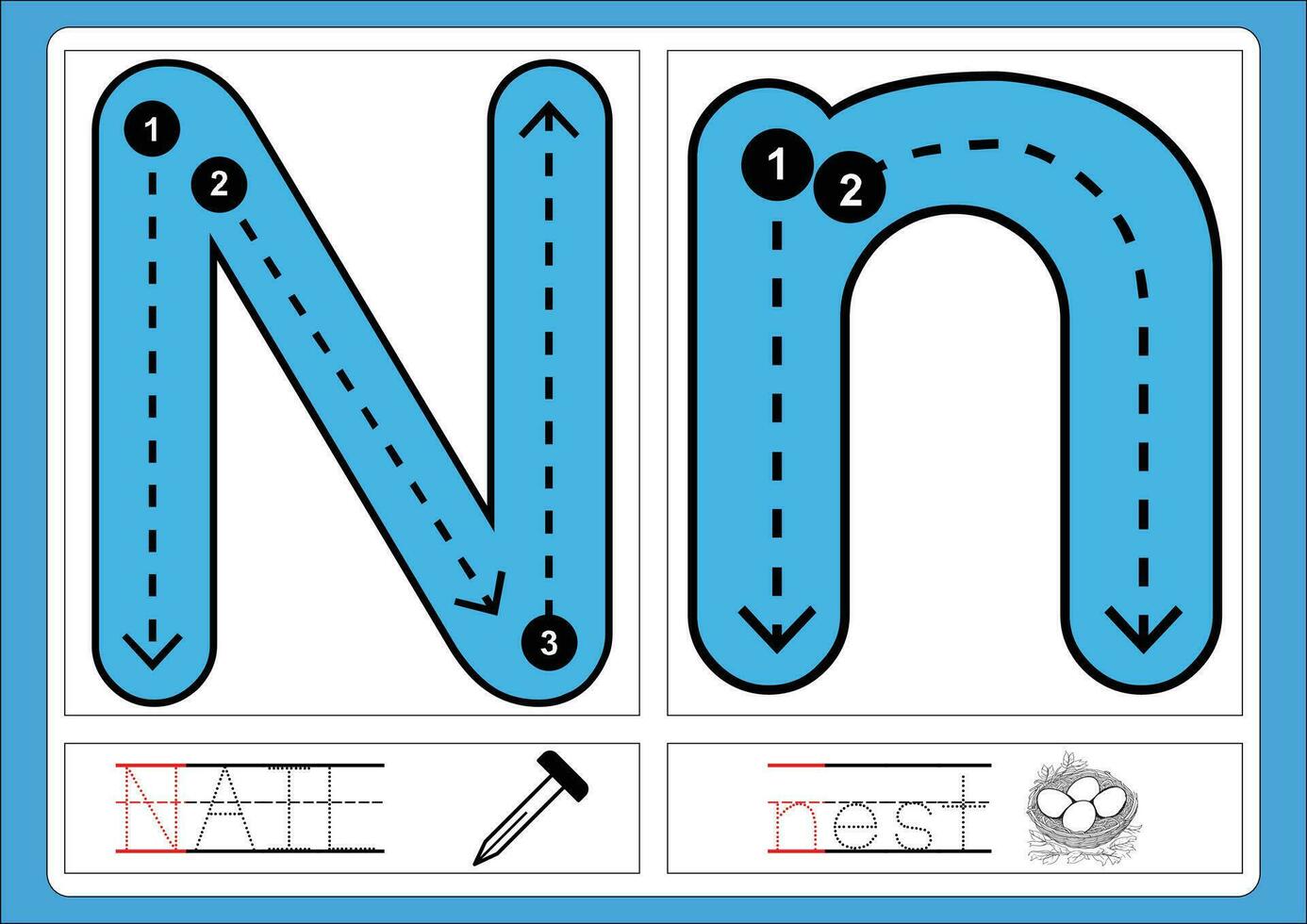 alphabet exercice avec dessin animé vocabulaire pour coloration livre illustration, vecteur