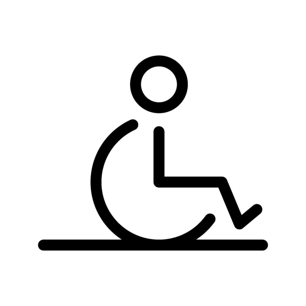 fauteuil roulant accessible icône vecteur symbole conception illustration