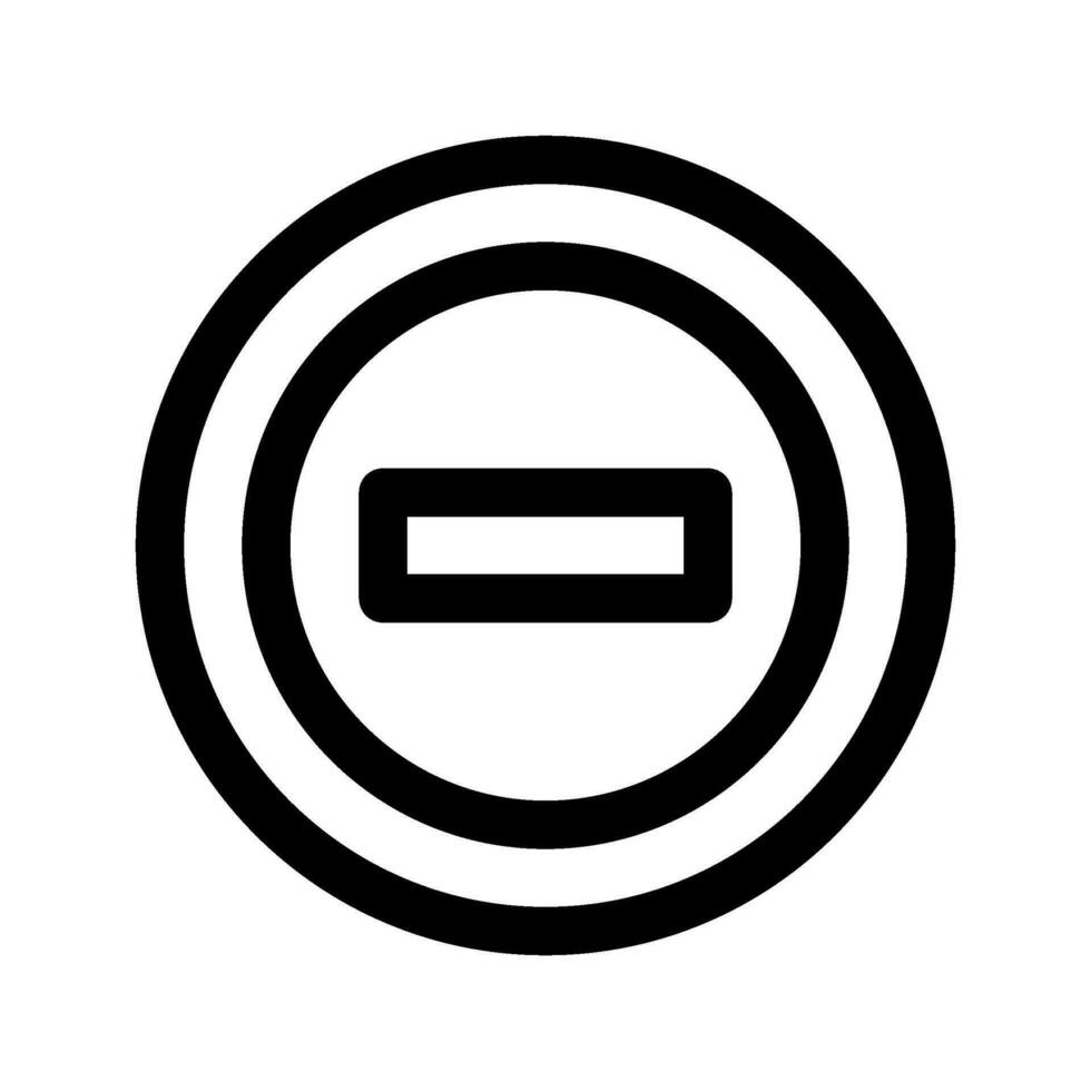 moins icône vecteur symbole conception illustration