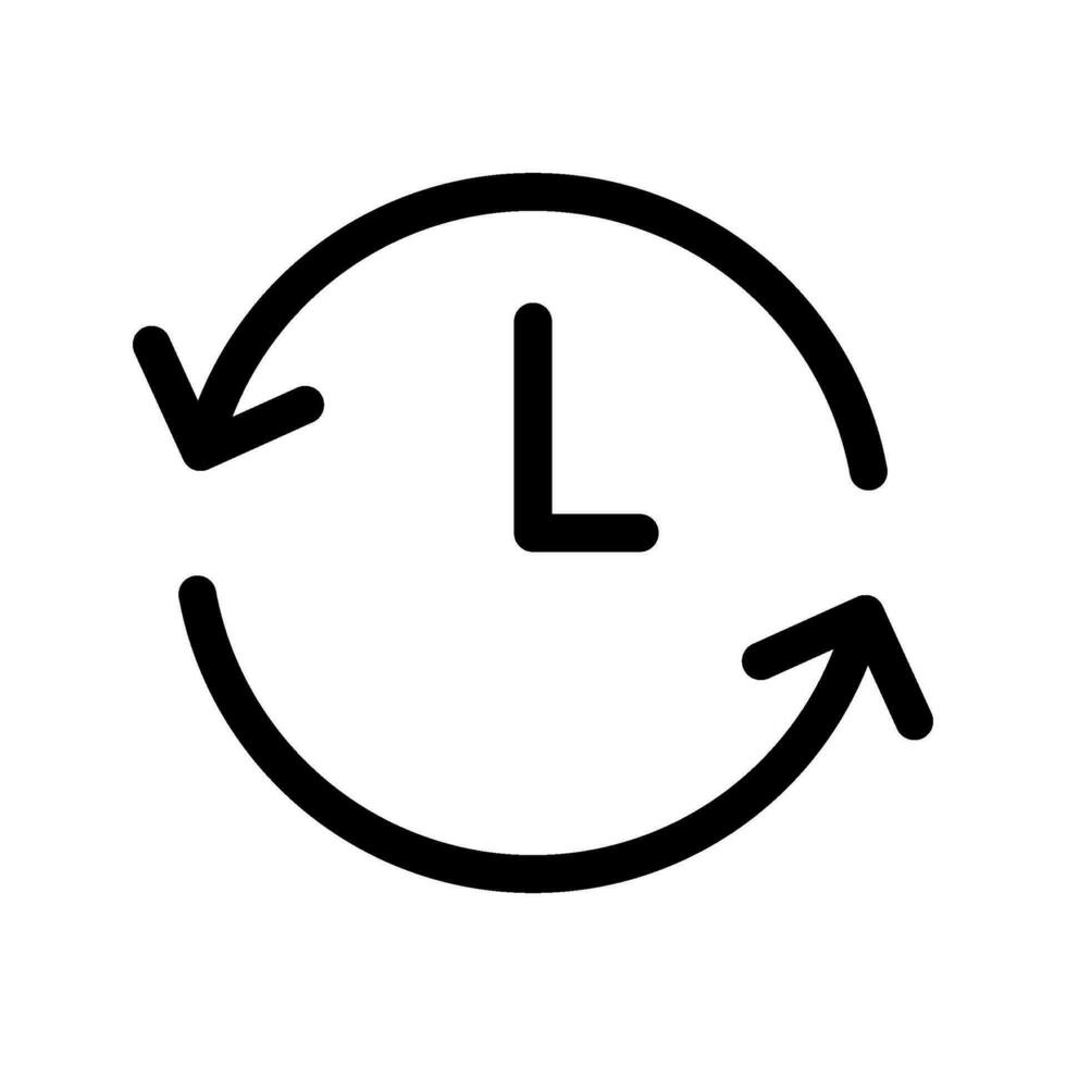 l'horloge icône vecteur symbole conception illustration