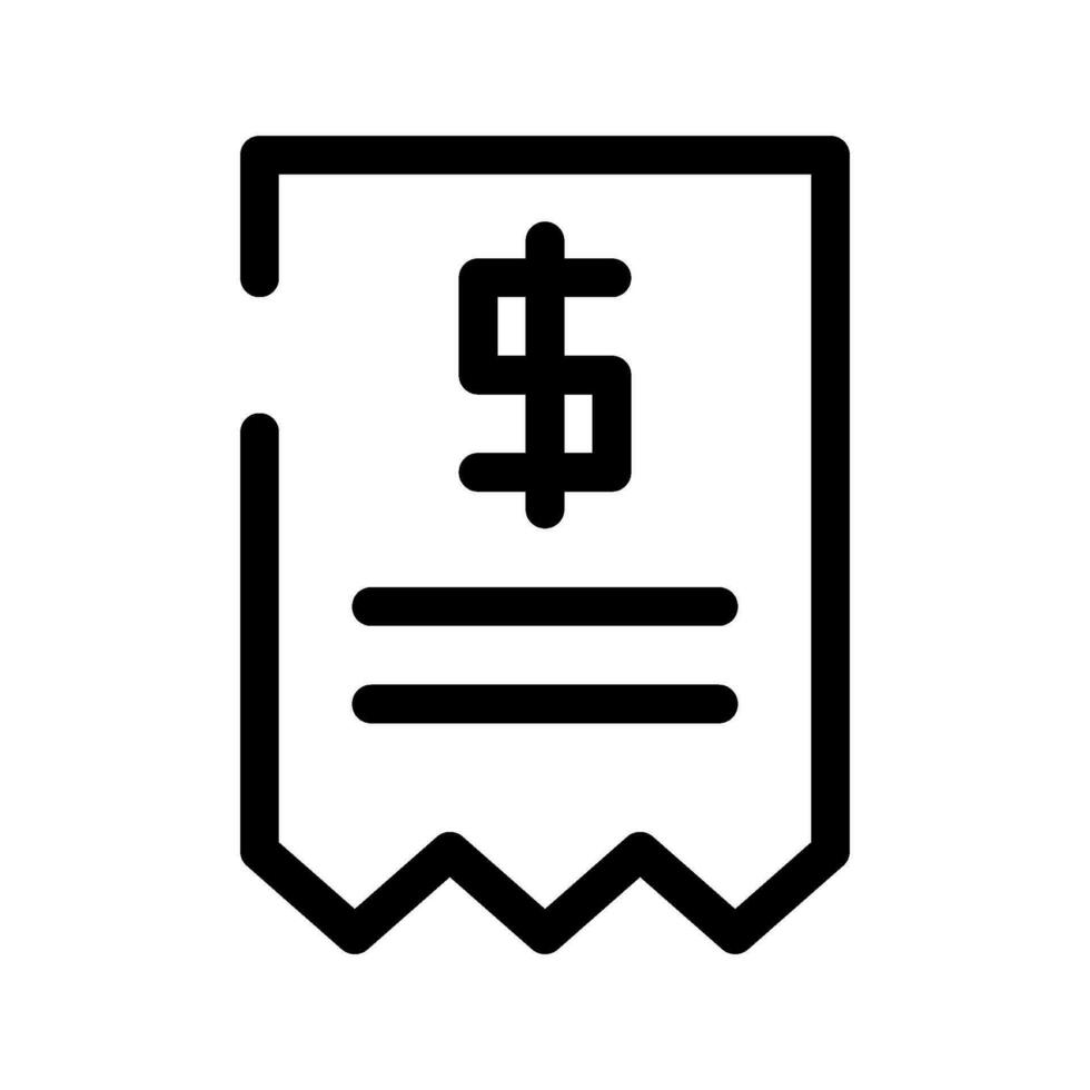 facture d'achat icône vecteur symbole conception illustration