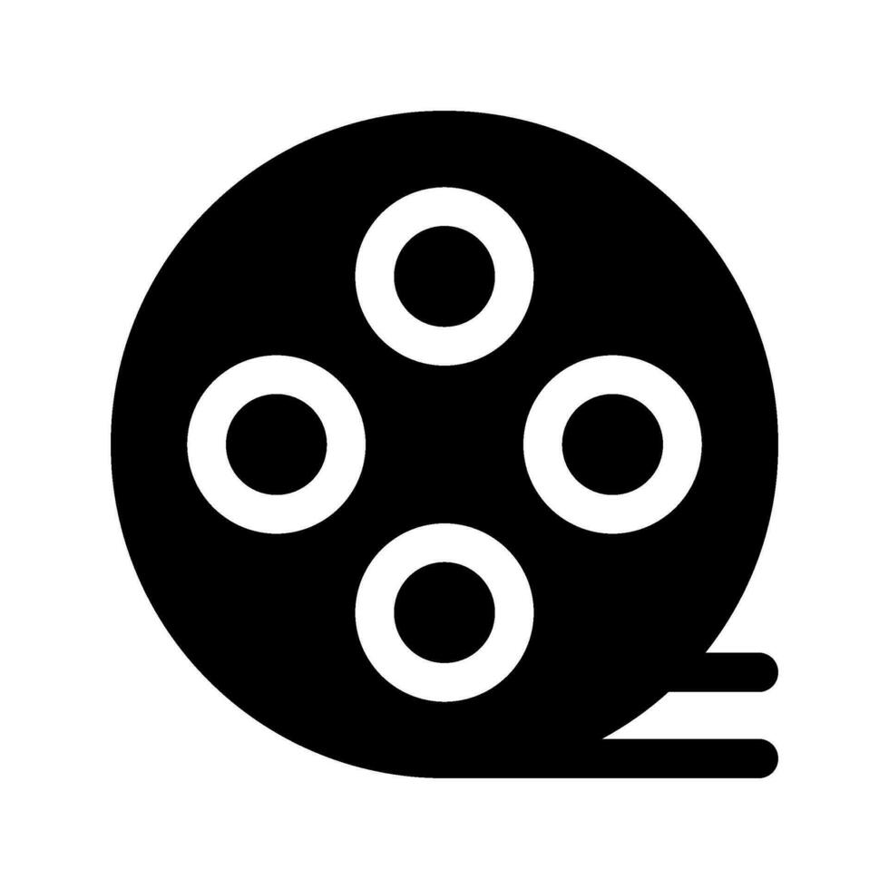 film bobine icône vecteur symbole conception illustration