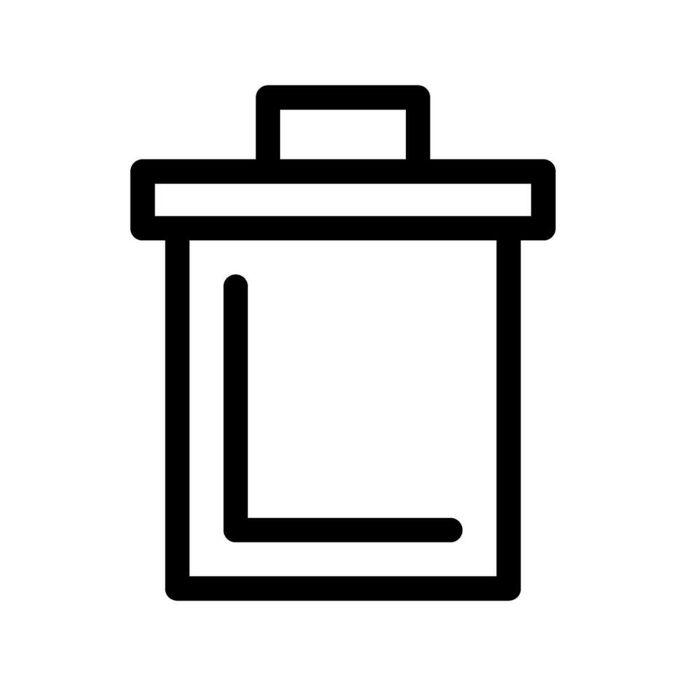 poubelle pouvez icône vecteur symbole conception illustration