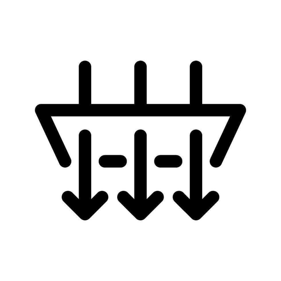 Couper par icône vecteur symbole conception illustration