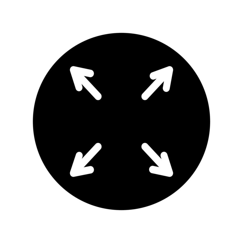 minimiser compact Taille se rallier icône petit échelle La Flèche icône. vers le bas Taille icône dans flèche, blanc Contexte isoler vecteur