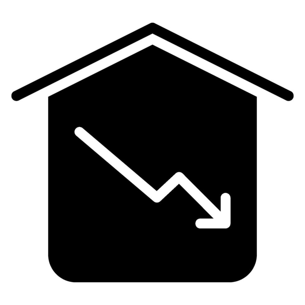 icône de glyphe immobilier vecteur