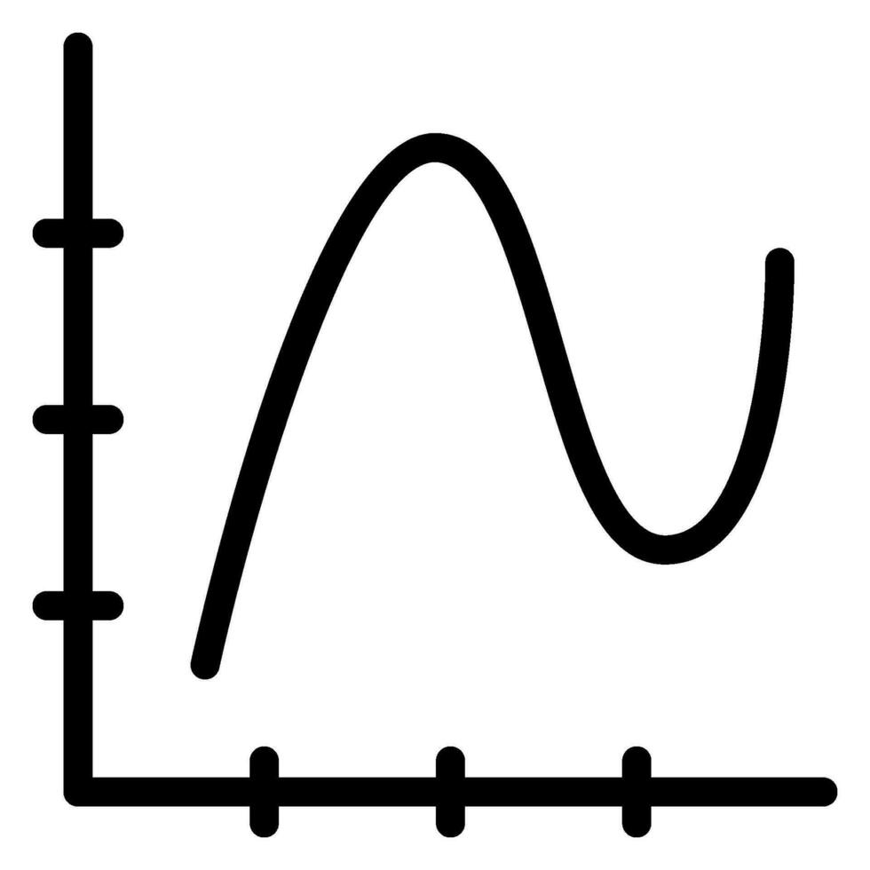 vague graphique ligne icône vecteur
