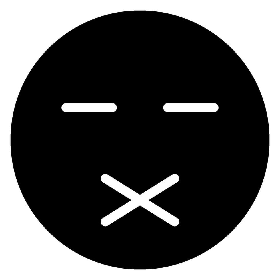 icône de glyphe en sourdine vecteur