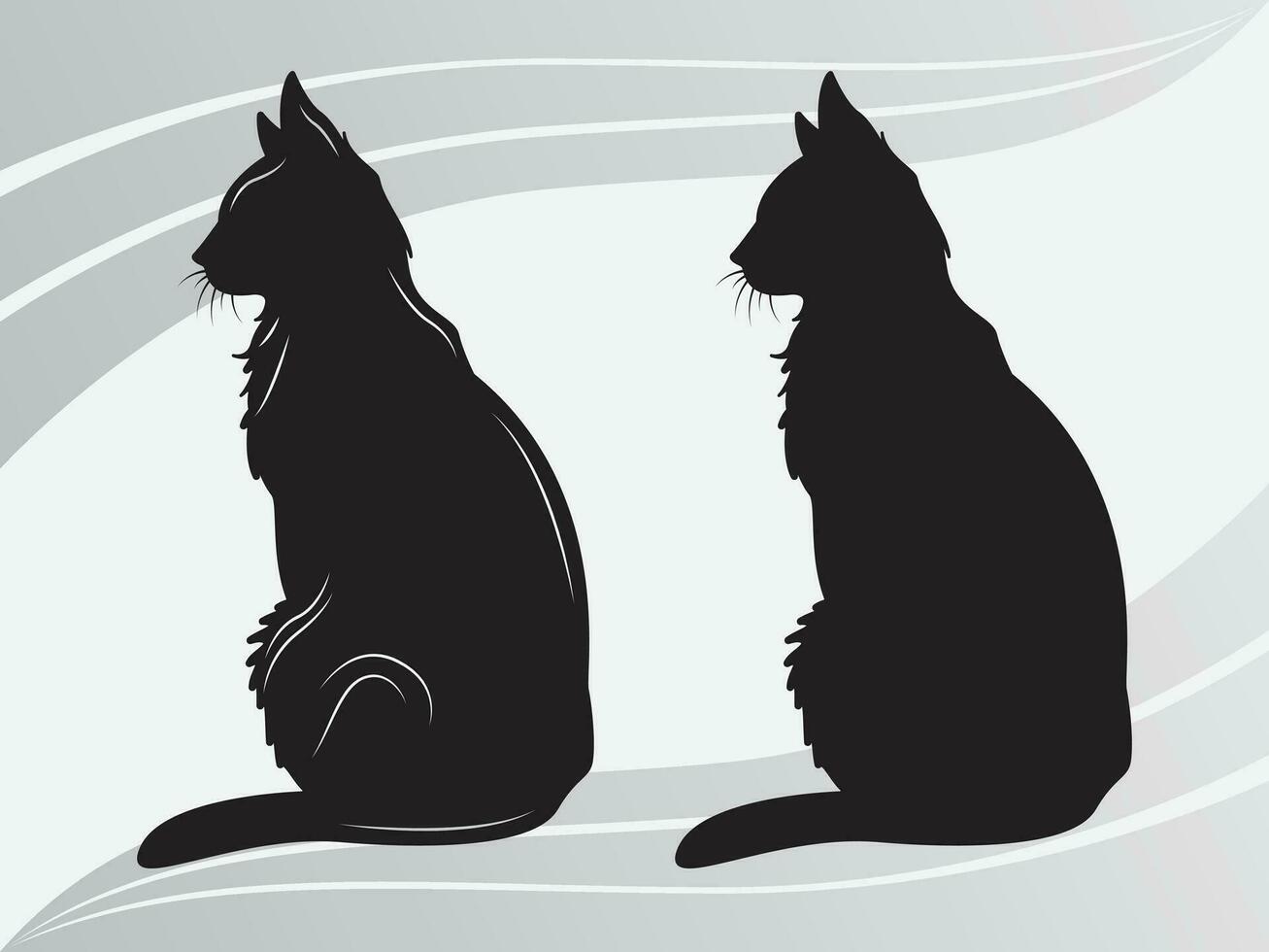 chat, minou, chat eps, chat silhouette, chat eps empaqueter, noir chat eps, animal de compagnie clipart vecteur