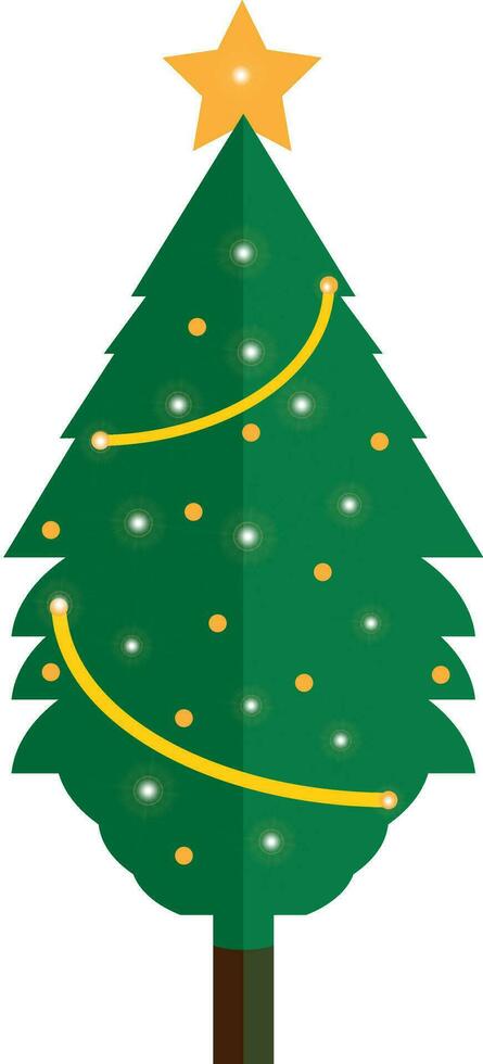 L'icône de l'arbre de Noël isolé sur fond blanc vecteur