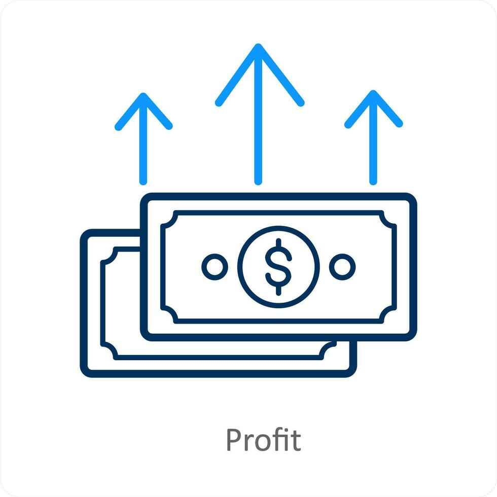 profit et croissance icône concept vecteur