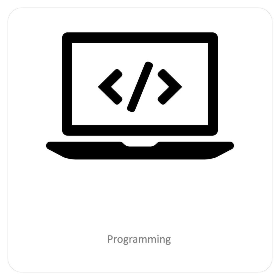 programmation et application icône concept vecteur