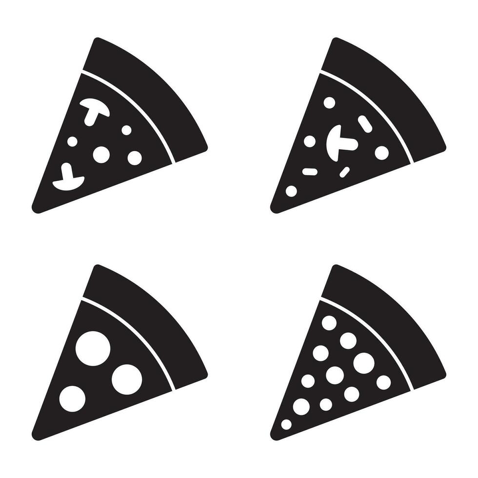 Pizza icône, Pizza tranche icône. pièce de Pizza Facile vecteur icône.