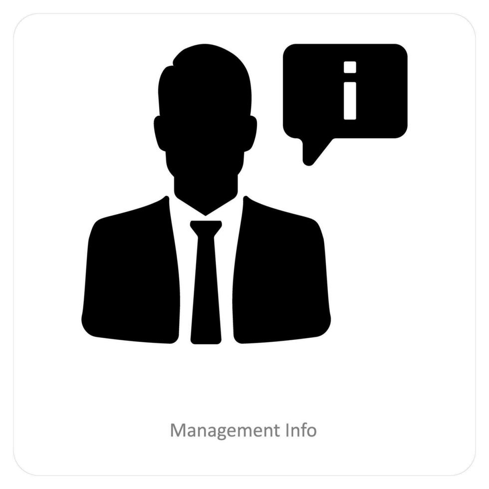 gestion Info et information icône concept vecteur