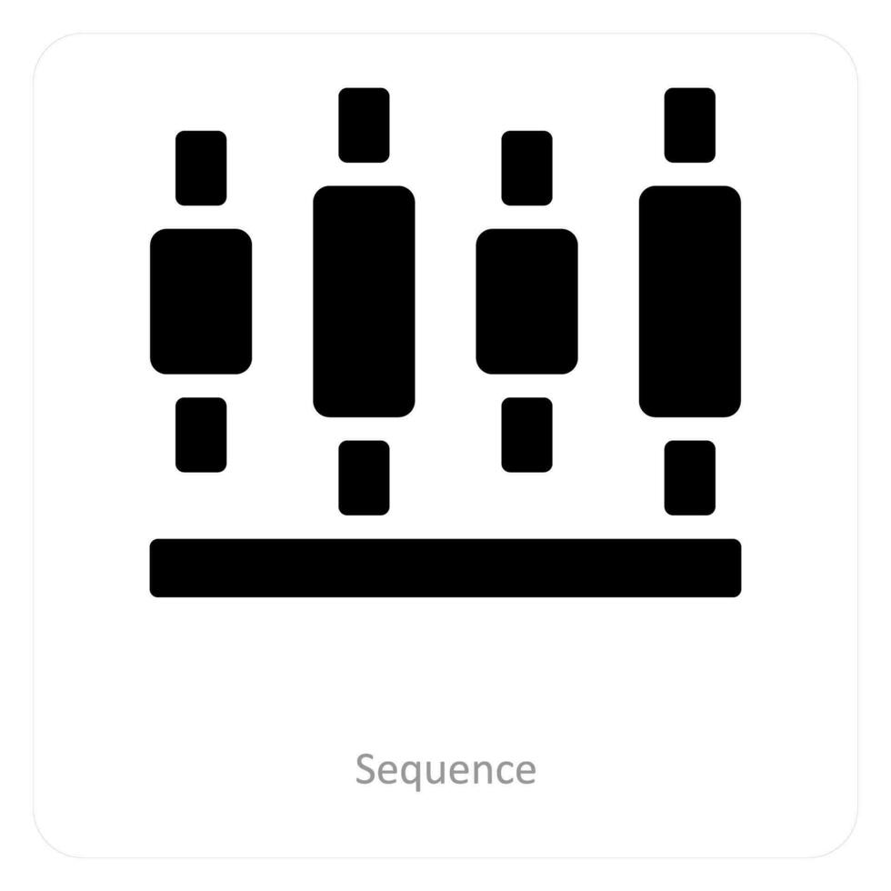 séquence et séries icône concept vecteur