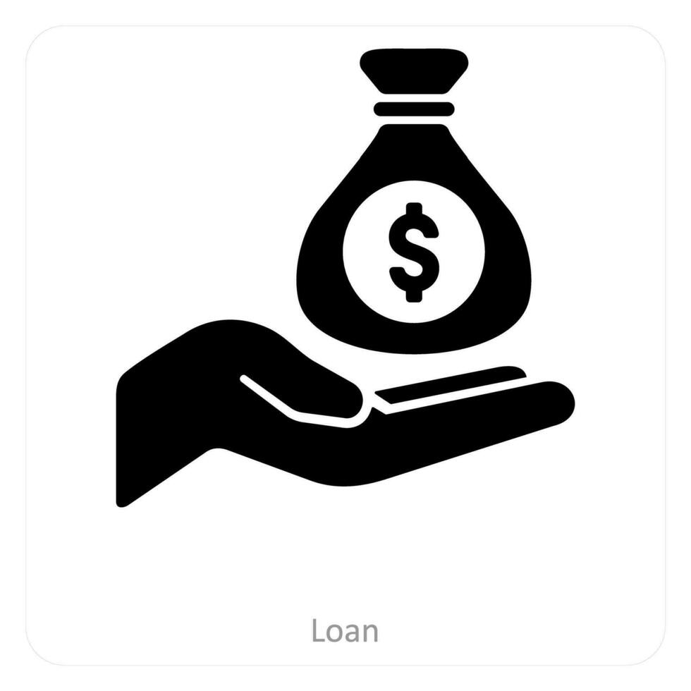 prêt et la finance icône concept vecteur