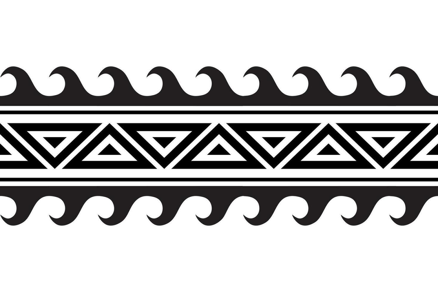 maori polynésien tatouage bracelet. tribal manche sans couture modèle vecteur. samoan frontière tatouage conception avant bras ou pied. brassard tatouage tribal. bande en tissu sans couture ornement isolé sur blanc Contexte vecteur