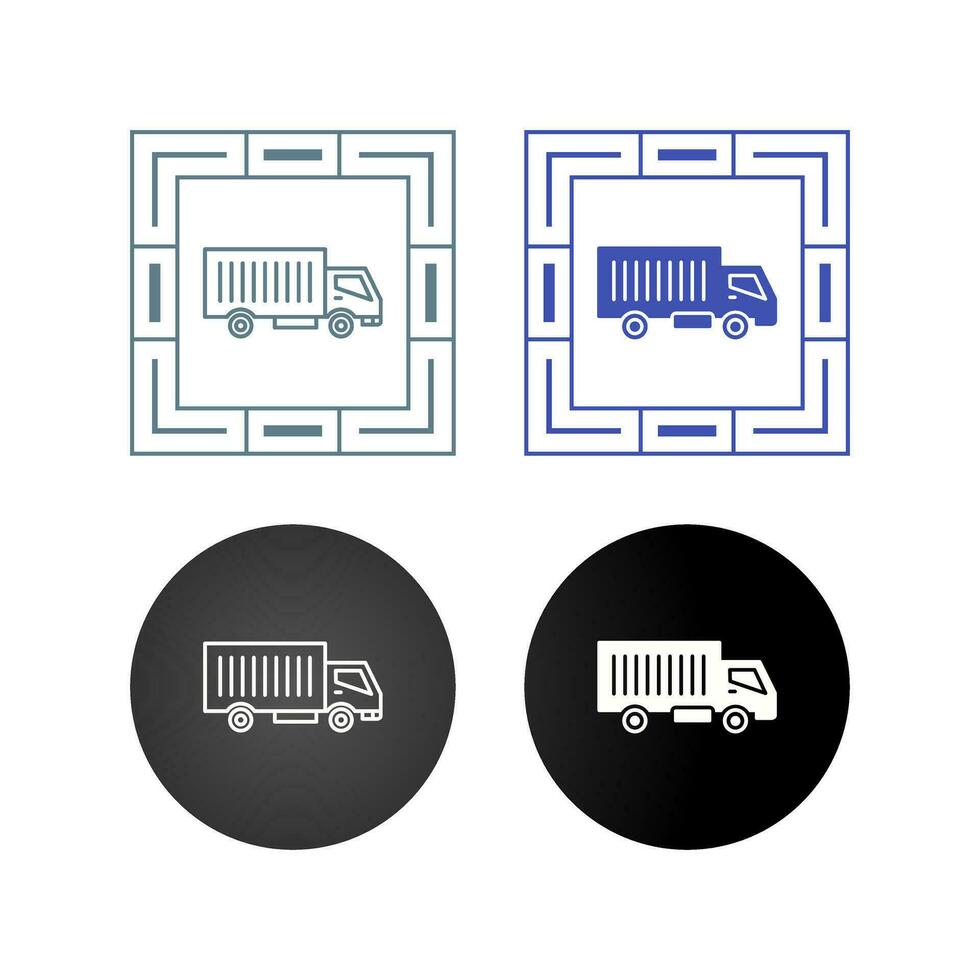 icône de vecteur de camion en mouvement