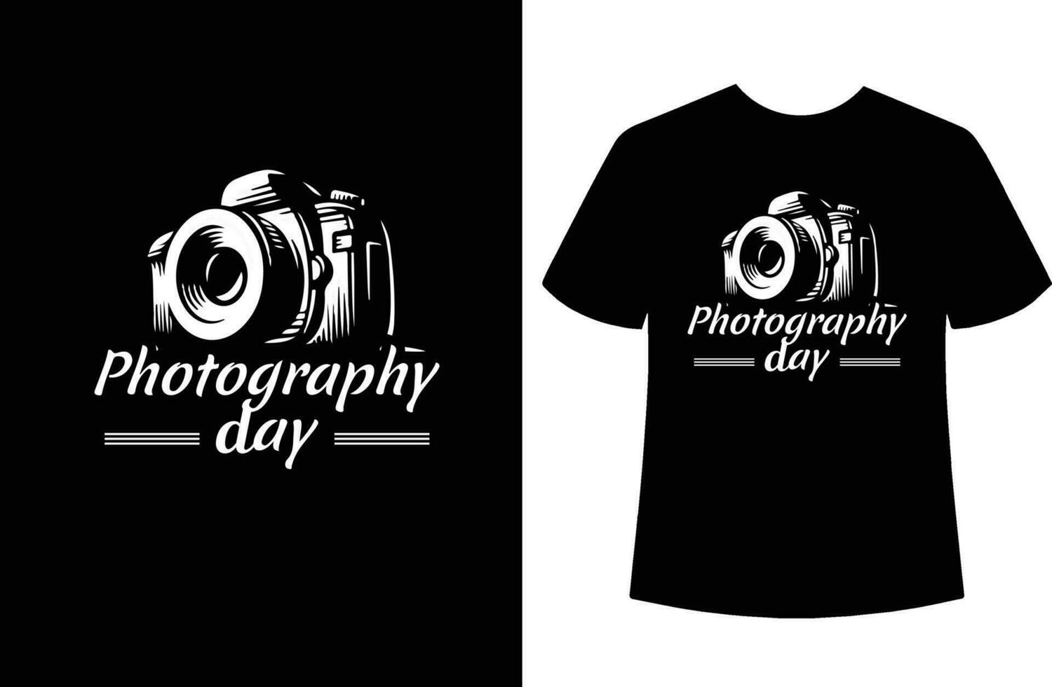 conception de t-shirt de photographie vecteur