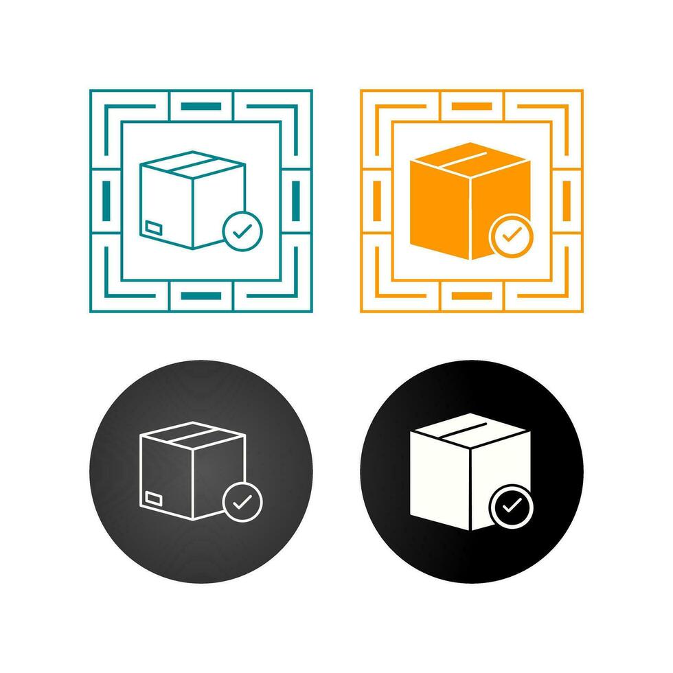 livraison valide de l'icône de vecteur d'emballage