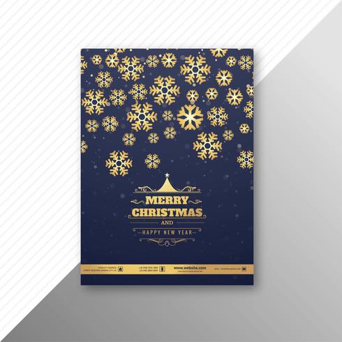 Beau parti marier noël brochure modèle festival desig vecteur