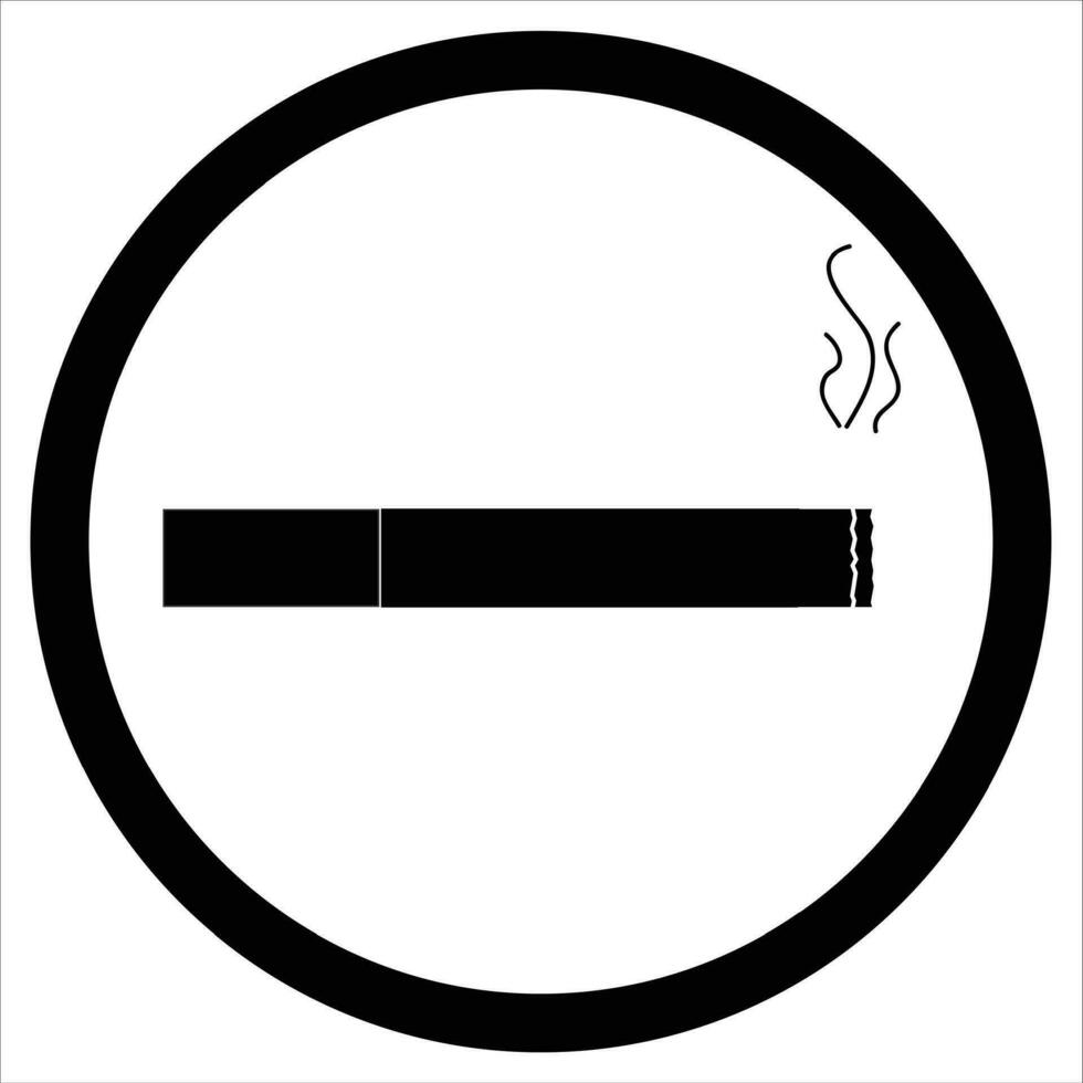 signe zone fumée. cigarette fumée endroit ou zone, vecteur illustration