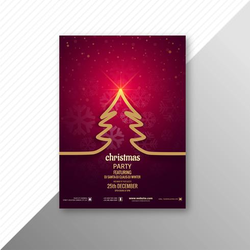 Épouser la conception de modèle de brochure arbre de Noël vecteur