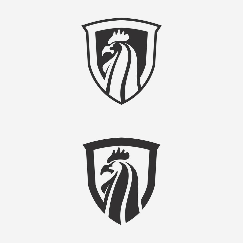 poulet logo coq et poule logo pour la volaille agriculture animal logo vecteur illustration conception